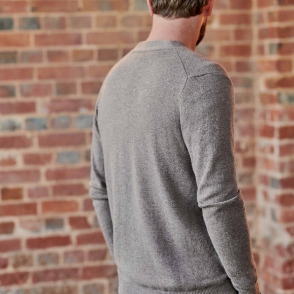 Tasso Elba Men’s 100% Cashmere Long-Sleeve Grey Heather Cardigan Size: XXL New - Picture 3 of 5